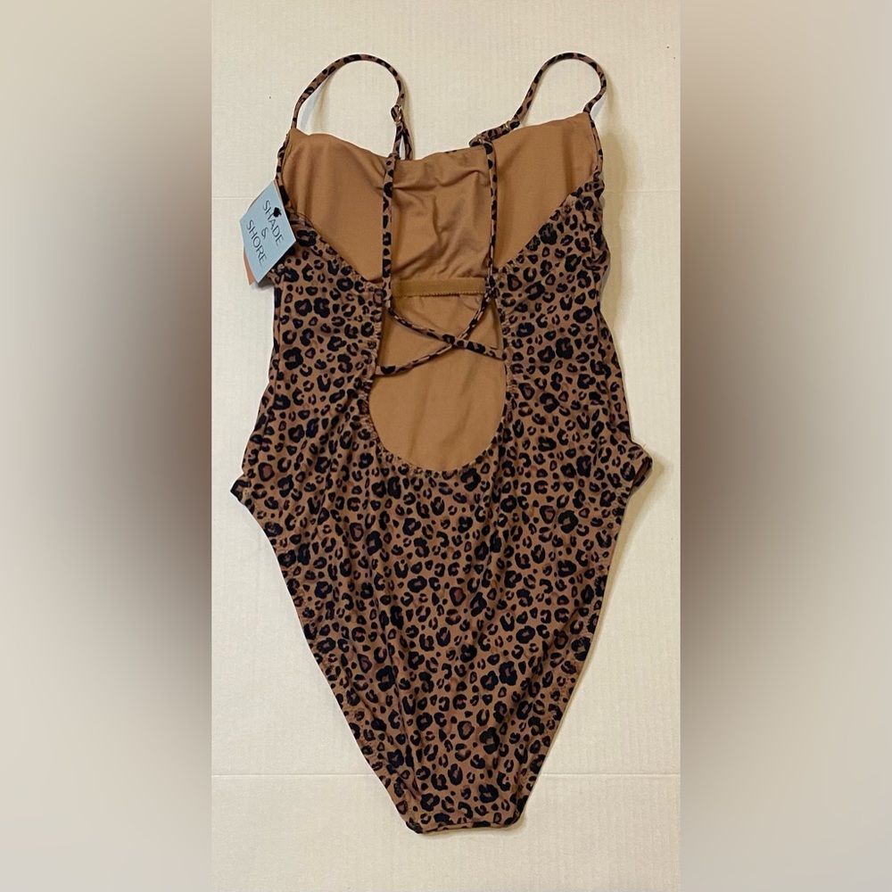 Shade & Shore Brown Leopard Bodysuit